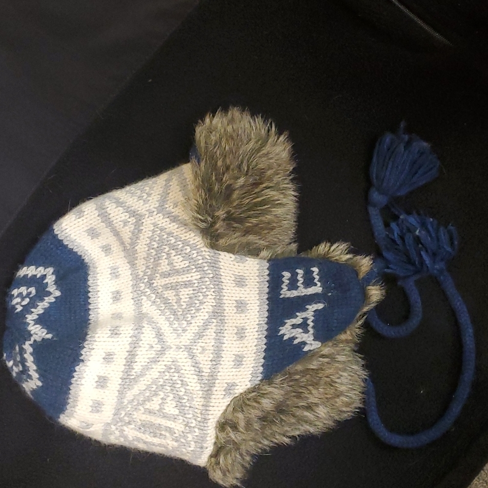 American eagle trapper hat with Fur